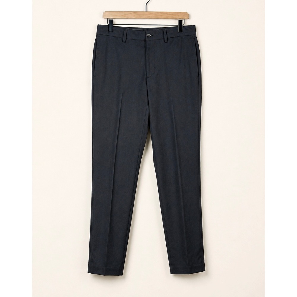 Tahari Men's Charcoal Gray Stretch Slim Tapered Dress Pants 30x32